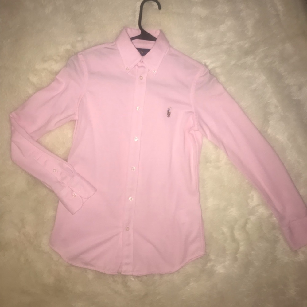 Pink Polo knit oxford women’s shirt